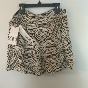 Zara new with tag zebra skirt . Juniors